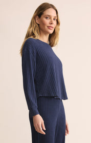 Blue Sapphire Elfie Rib Top