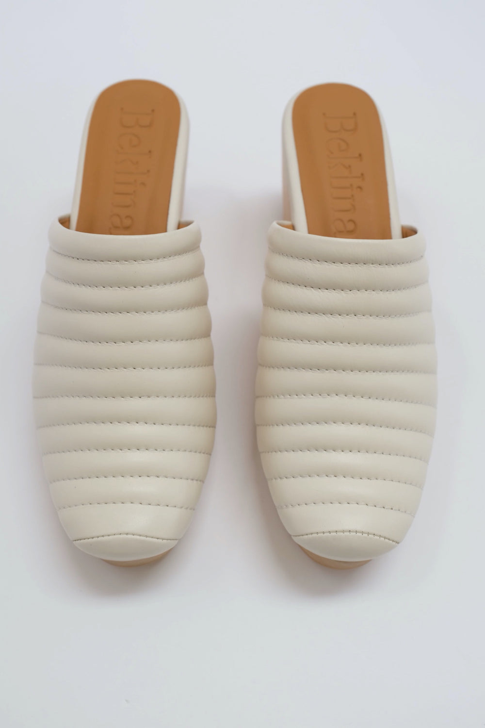 Off White Ribbed Clog