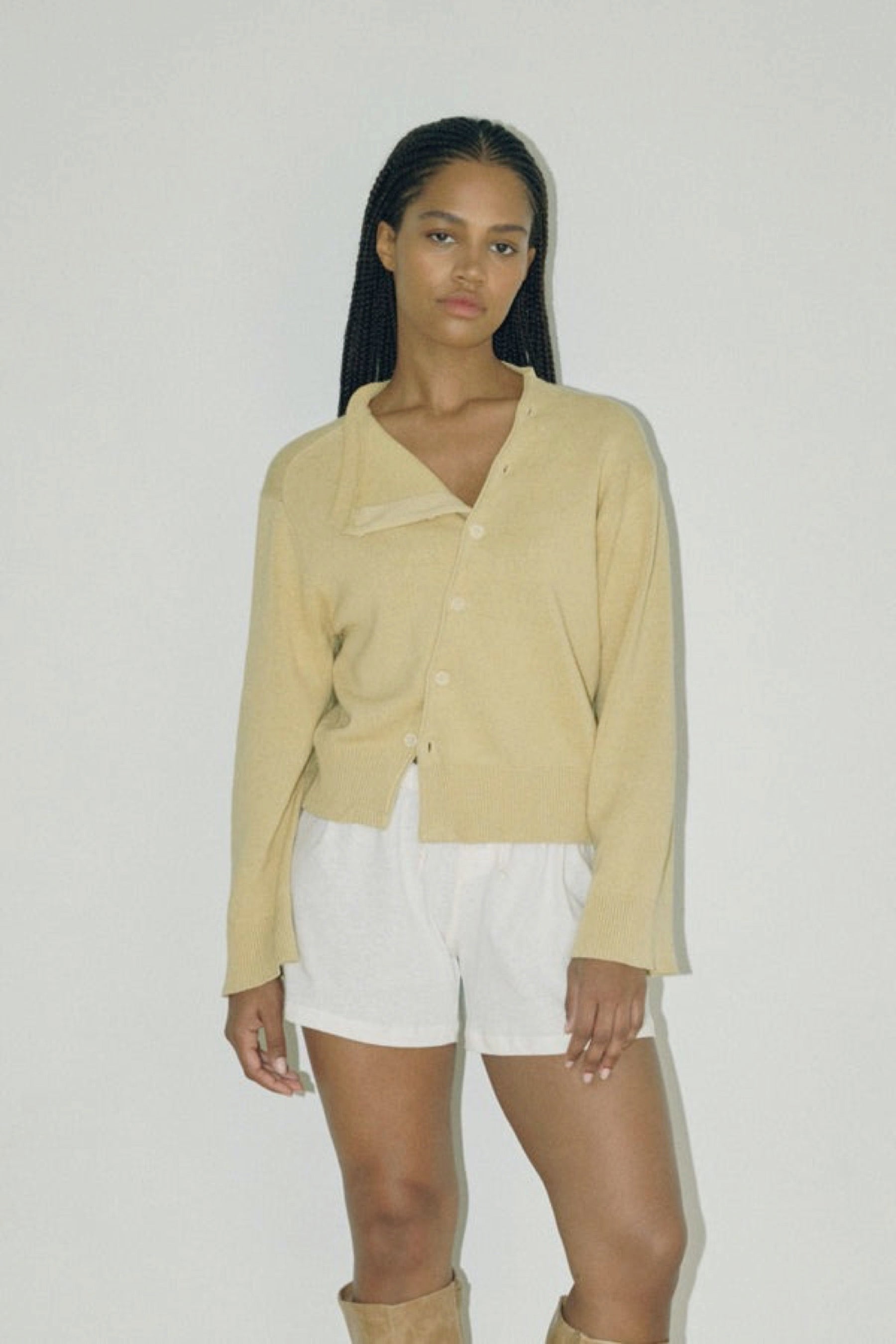 アパルトモン　ASYMMETRY KNIT Wheat Asymmetrical Knit – Prism Boutique