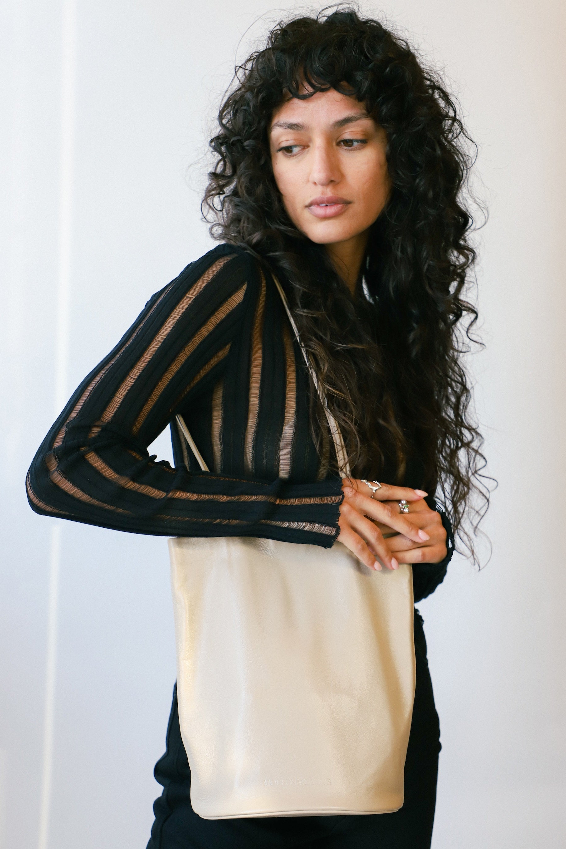 Taupe Drape Oval Bucket