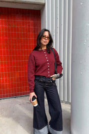 Wide Leg Cuffed Jean