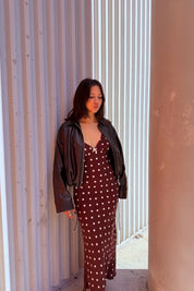 Cafe Polka Dot Bias Dress