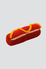 Hot Dog Crochet Dog Toy