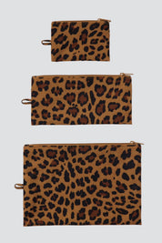 Leopard Flat Pouch Set