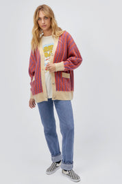 Violet Orange Zig Zag Cardigan