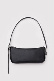 Black Recycled Leather Pochette