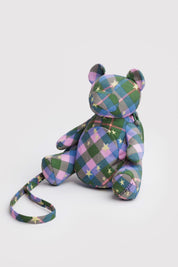 Green Star Plaid Bear Bag