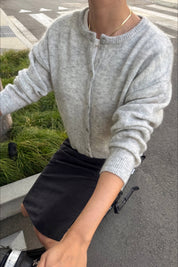 Heather Grey Ayla Mohair Cardigan