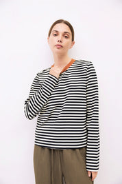 Striped Kathleen Tee