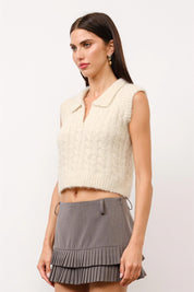 Ivory Ivy Cable Knit Vest