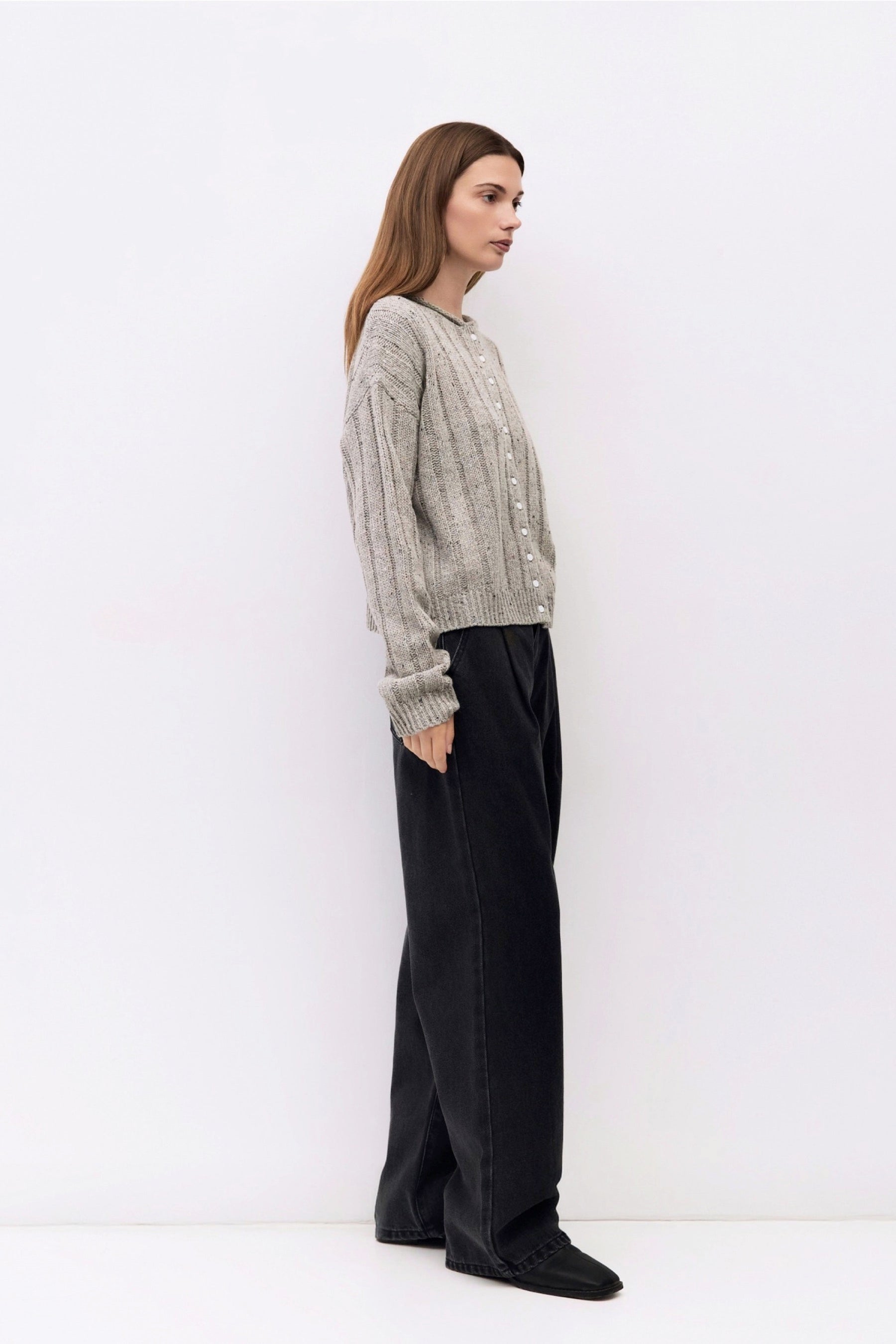 Heather Grey Theodora Cardigan