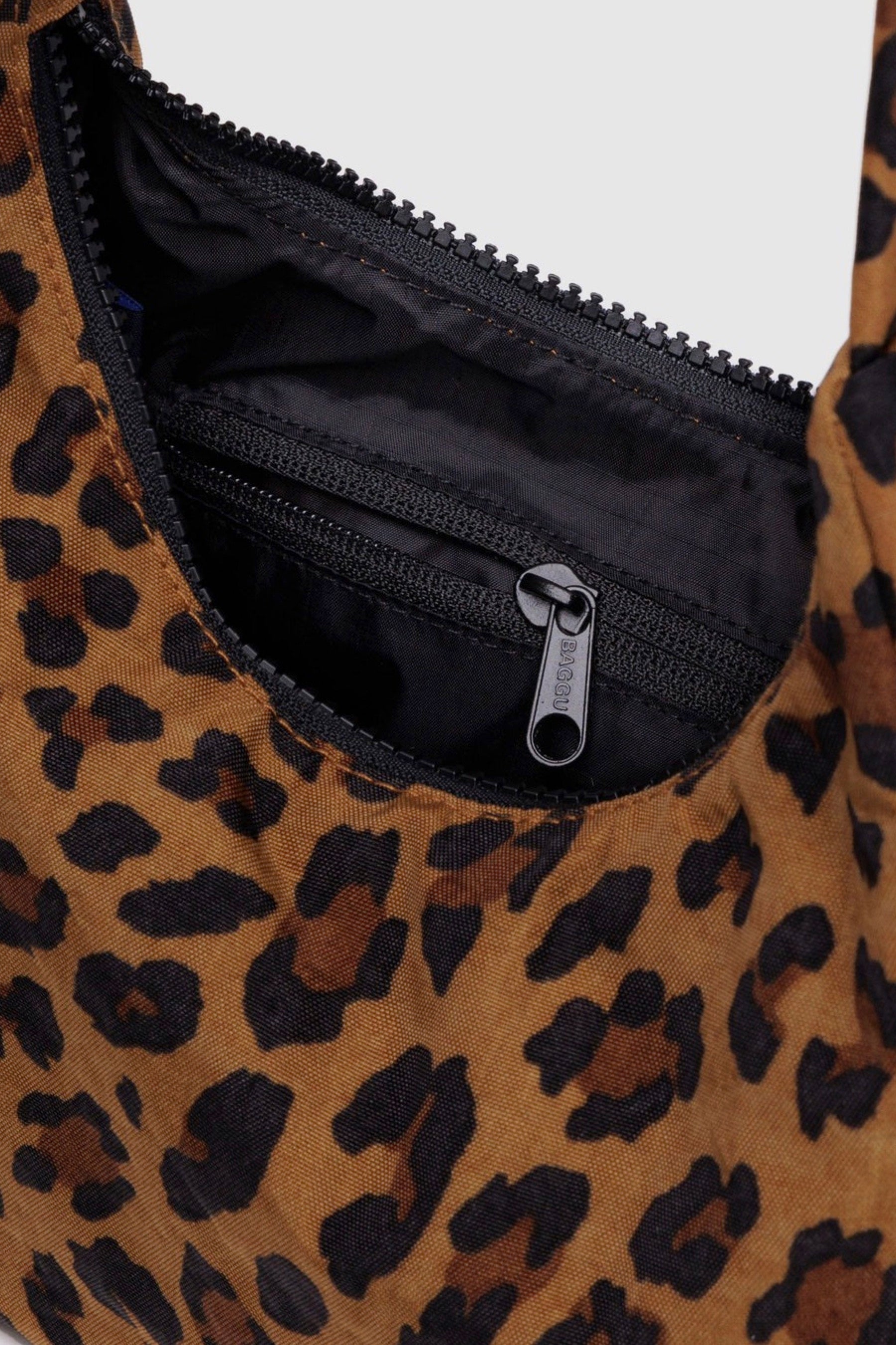 Leopard Mini Nylon Shoulder Bag