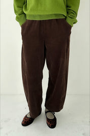 Brown Soft Corduroy Arc Pant