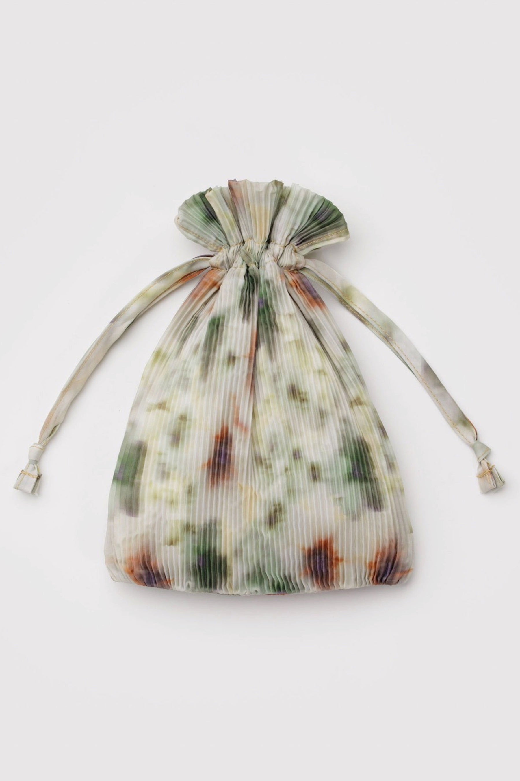 Abstract Floral Pleated Baggu
