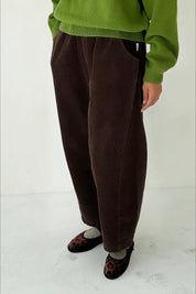 Brown Soft Corduroy Arc Pant