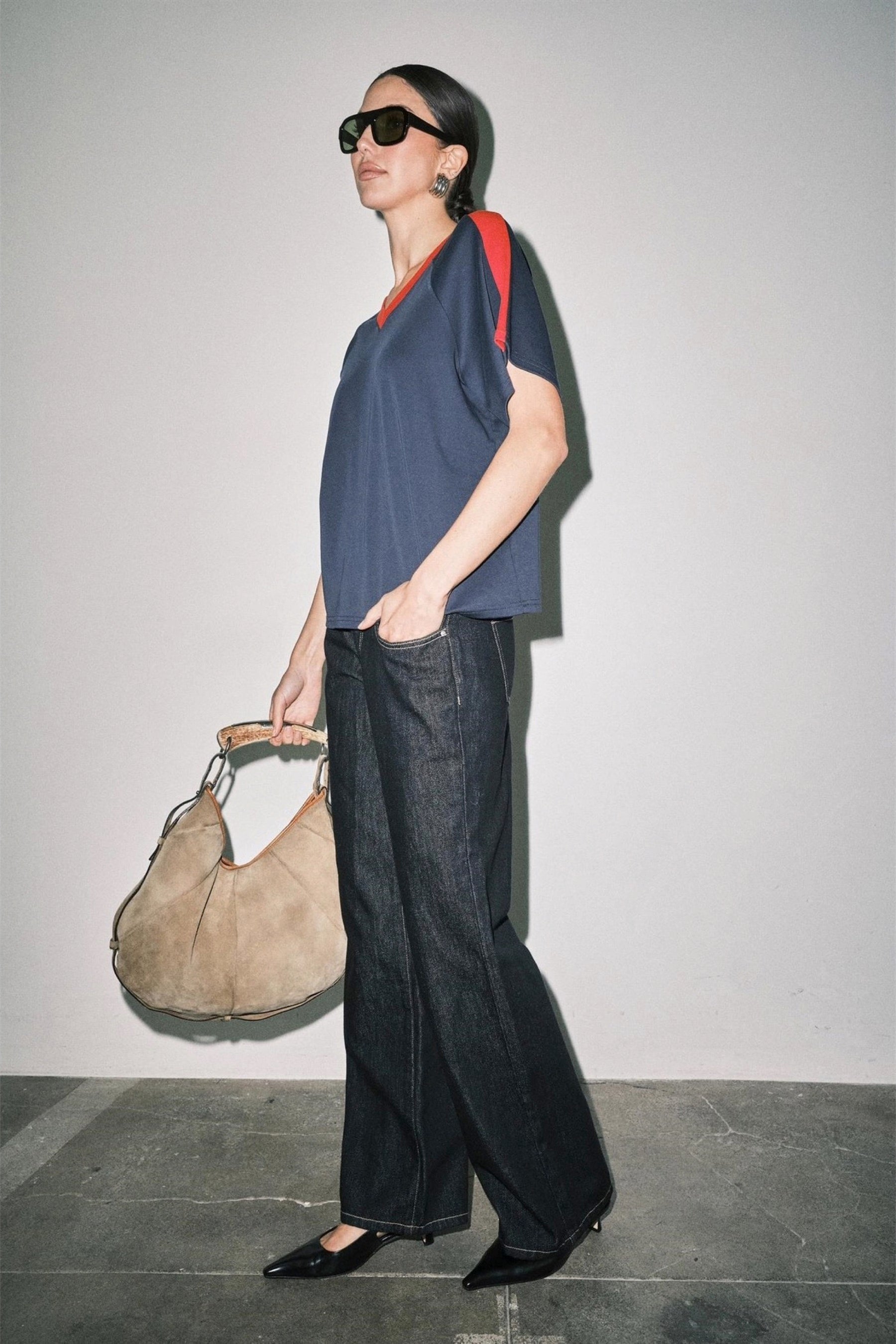 Navy Ruth Sporty Tee