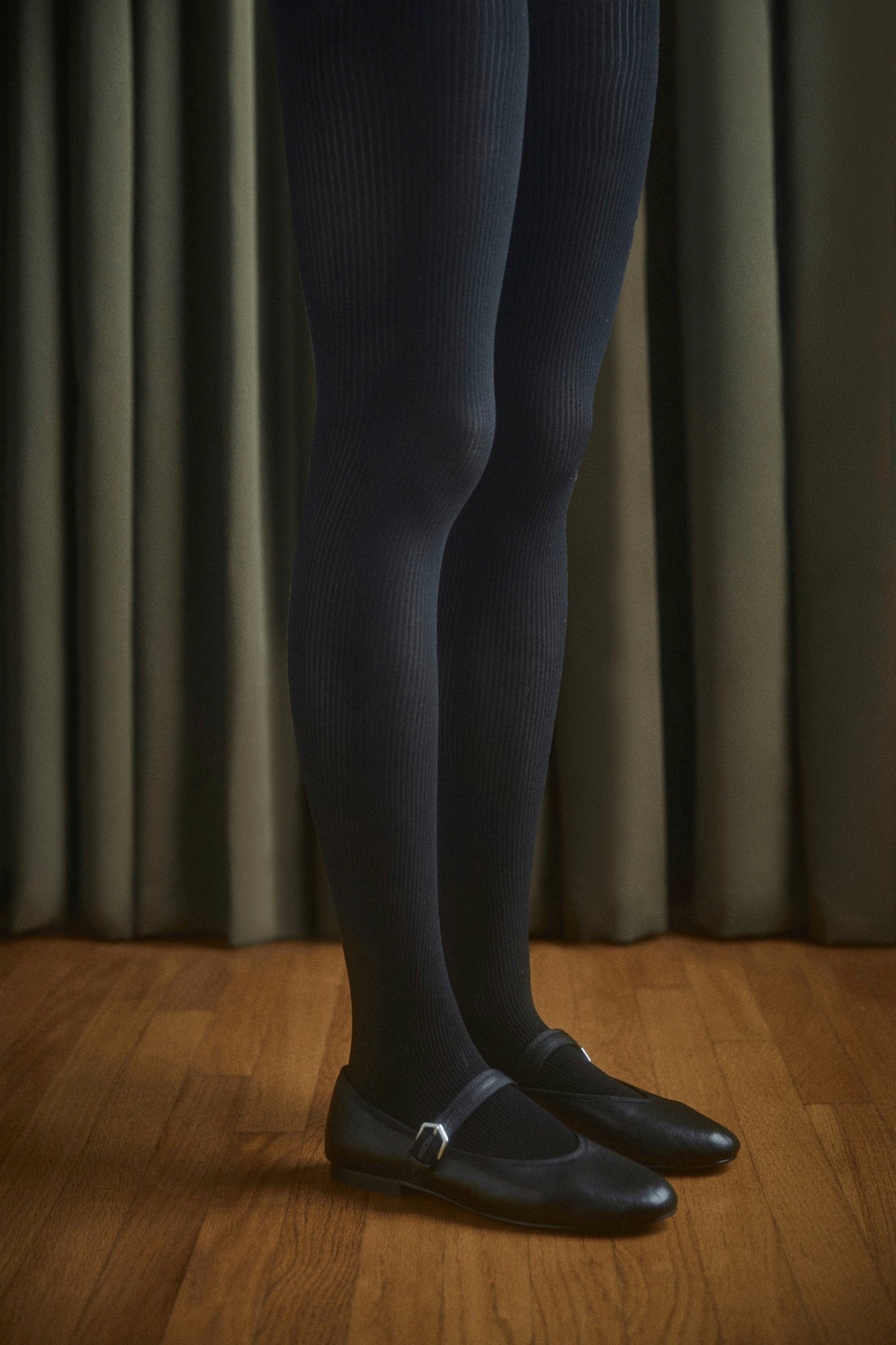 Black Cable Tights