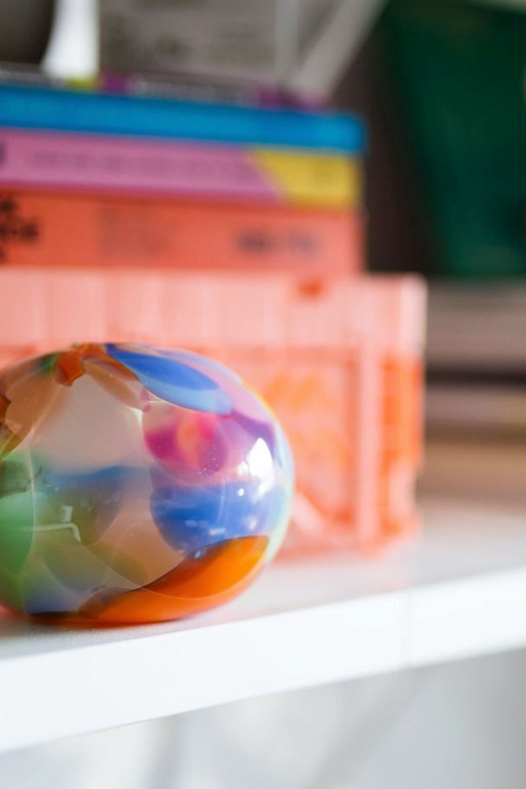 Rainbow Watercolor Round Vase