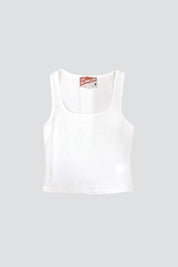 Off White Square Neck Tank