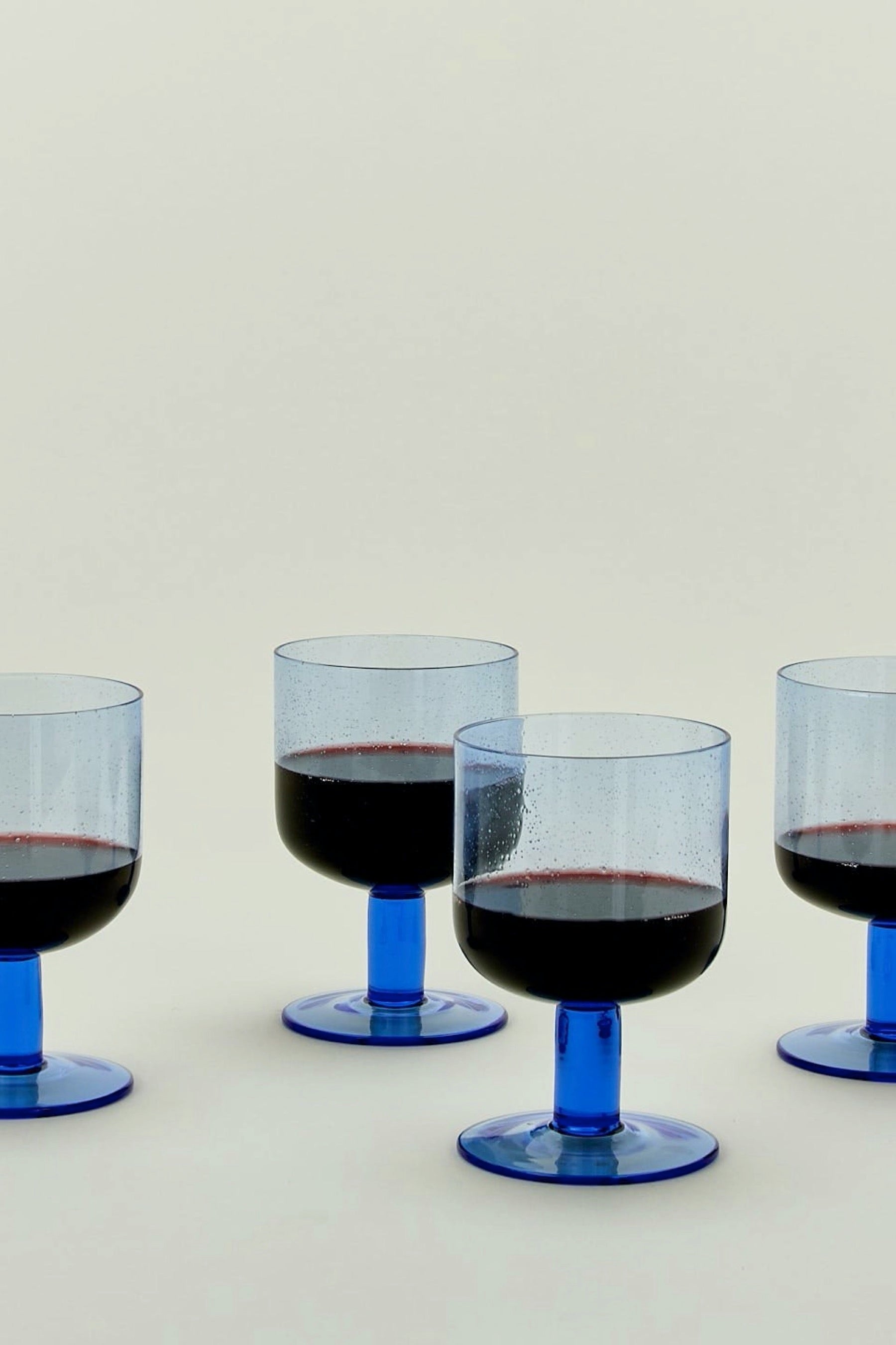 Blue Simple Stemmed Glass