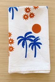 Palm Sunset Tea Towel