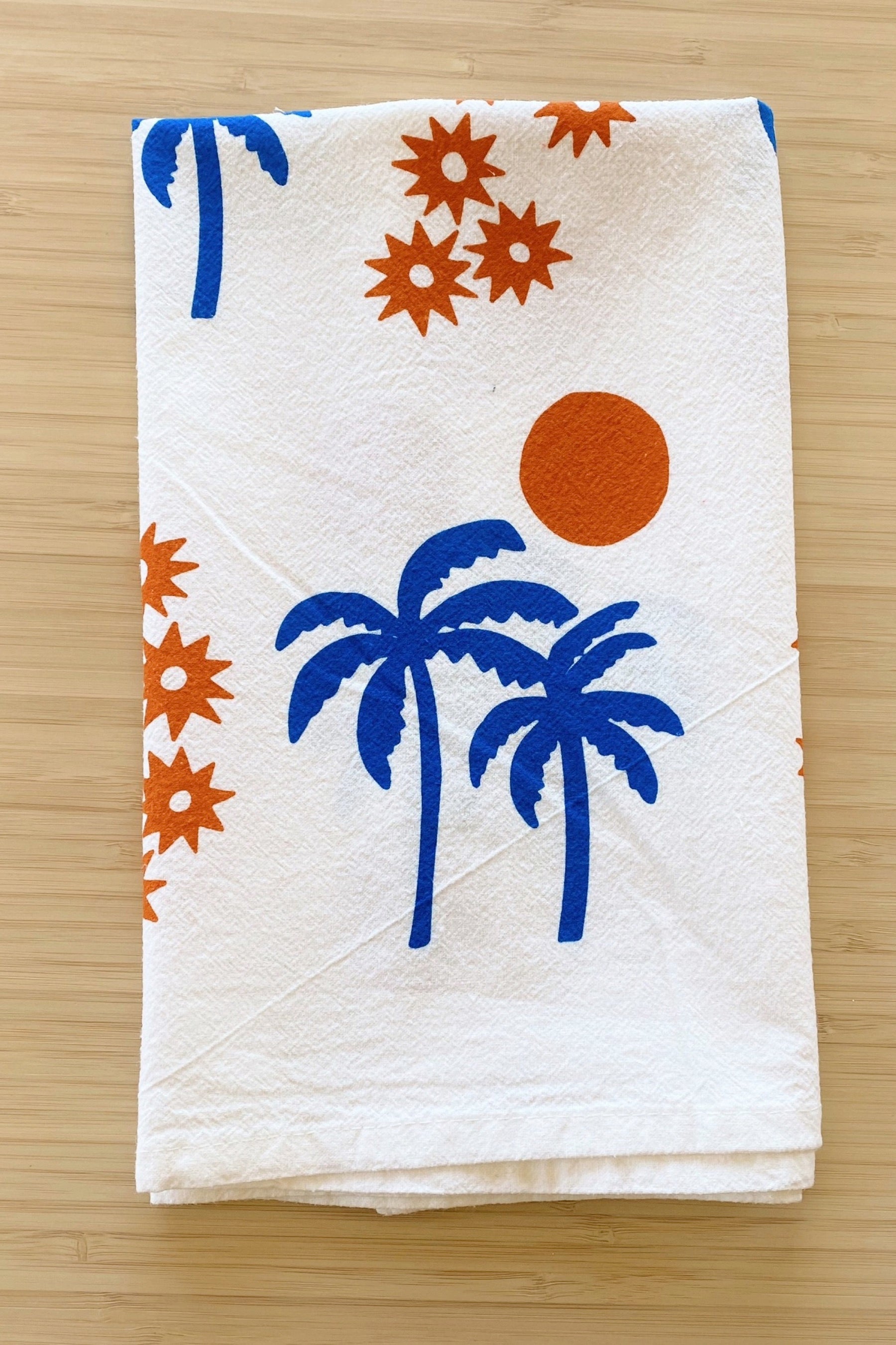 Palm Sunset Tea Towel
