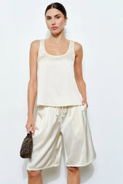 Ivory Lily Relaxed Shorts