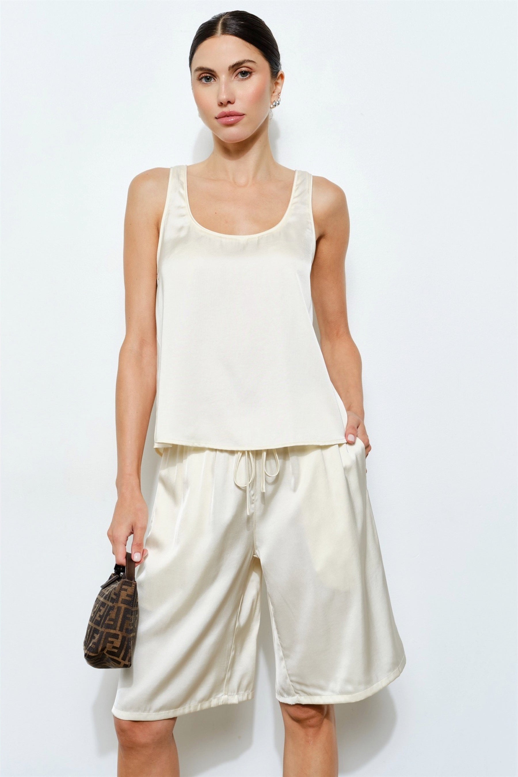 Ivory Lily Relaxed Shorts