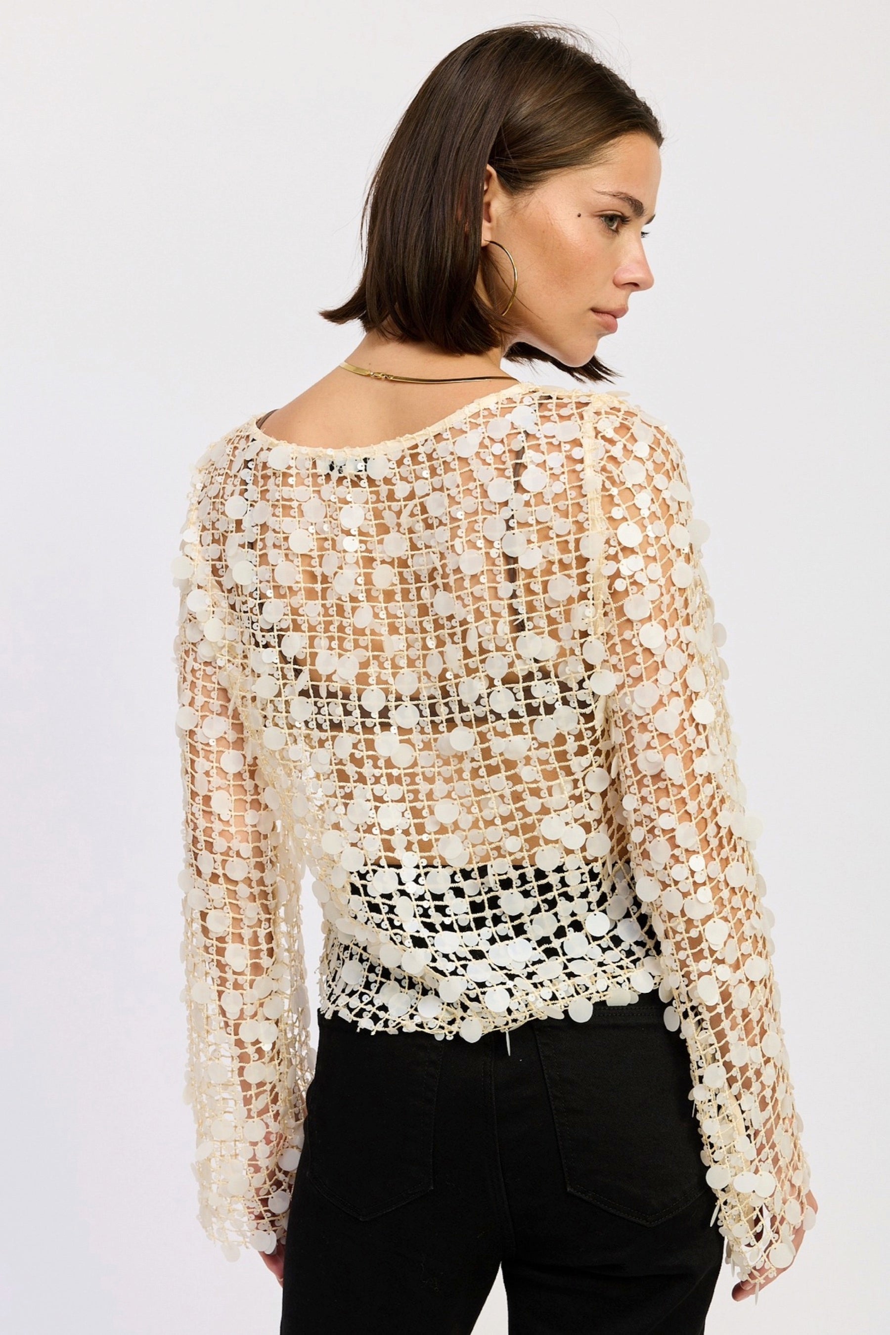 Sequin Mesh Chloe Top