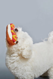 Hot Dog Crochet Dog Toy