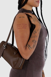 Small Brown Leather Bowler Bag