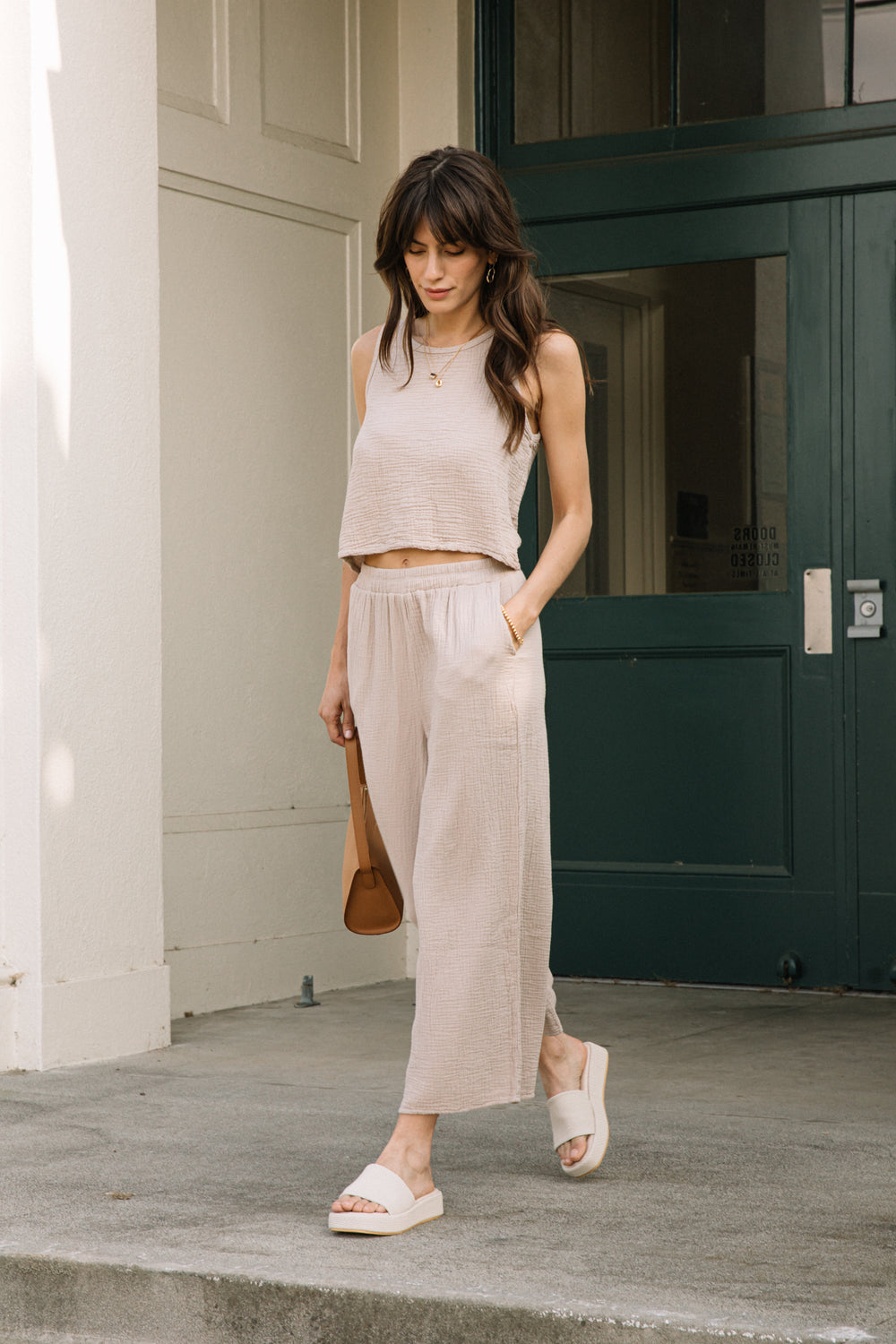 Sand Gauze Wide Pant