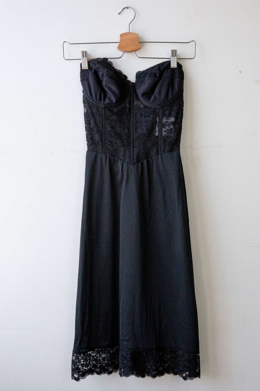 Black Brassiere Slip Dress