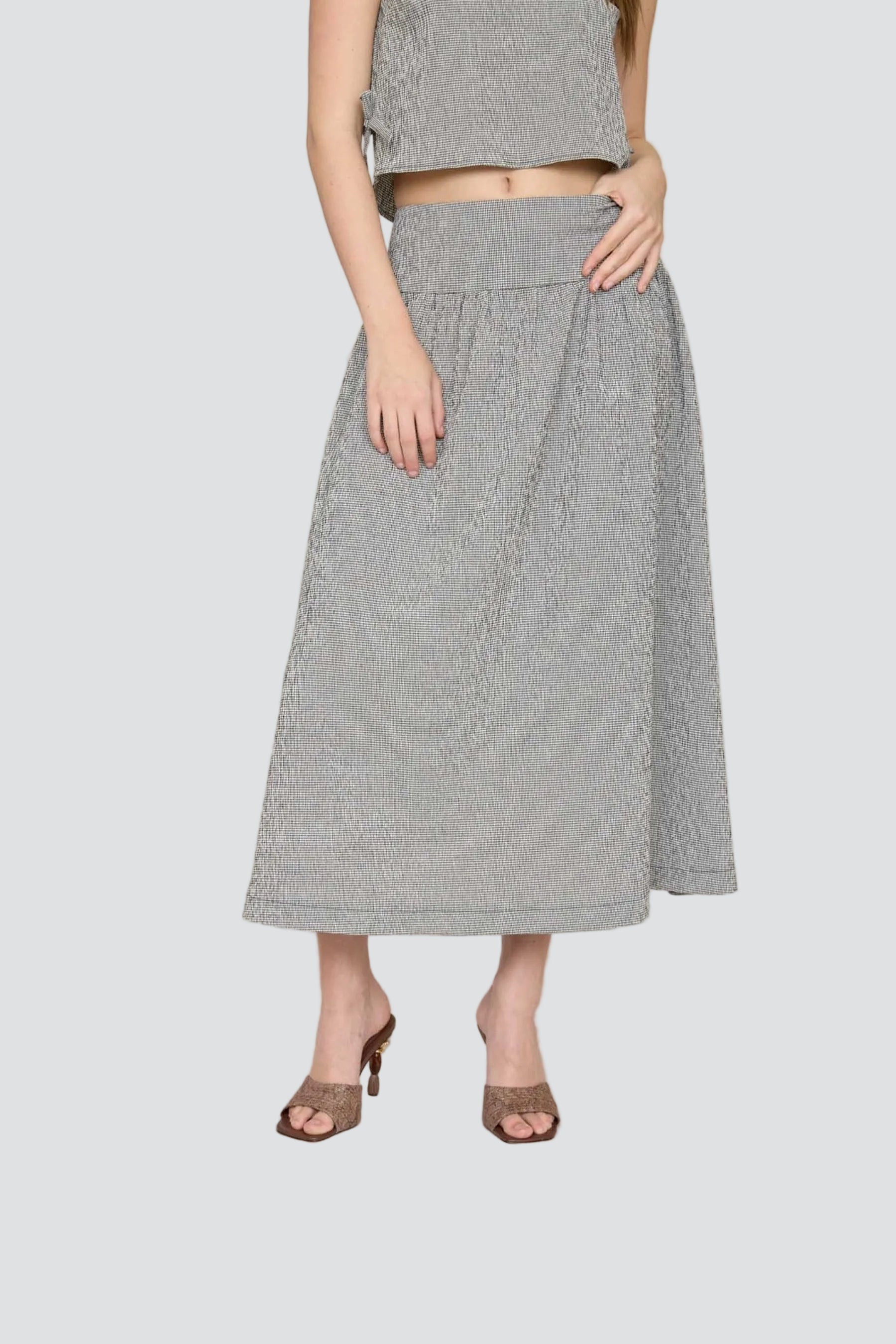 Black Gingham Brynn Skirt