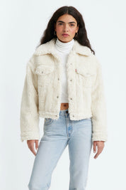 Coconut Milk Baby Bubble Sherpa Trucker