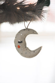 Hushed Night Moon Ornament