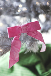 Velvet Bow Ornament Set