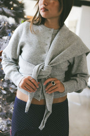 Grey Marion Cardigan + Scarf