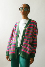Garden Bloom Stripe Cardigan