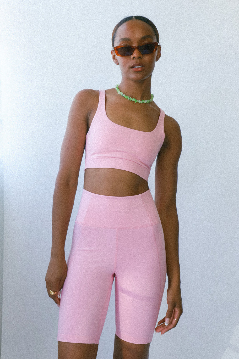 Candy Pink High Rise Bike Short — Prism Boutique