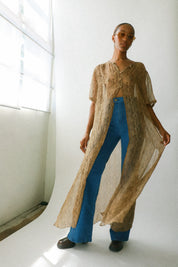 Sheer Silk Snake Cover Up