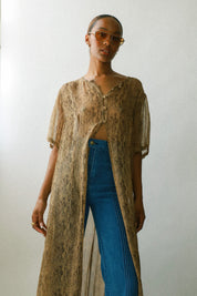Sheer Silk Snake Cover Up