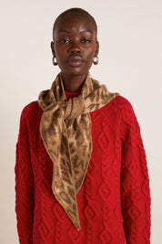Leopard Triangle Scarf