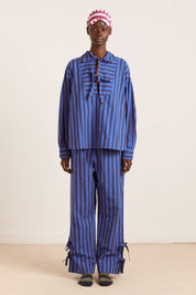 Chocolate & Blue Stripe Floki PJ Set