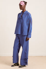 Chocolate & Blue Stripe Floki PJ Set