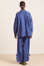 Chocolate & Blue Stripe Floki PJ Set