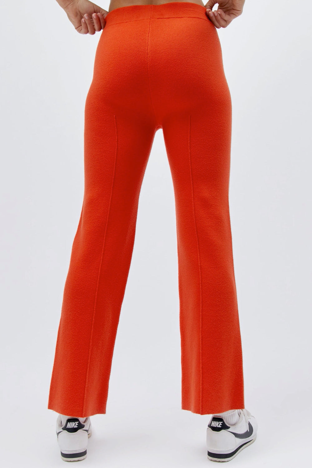 Hot Orange Pintuck Pant
