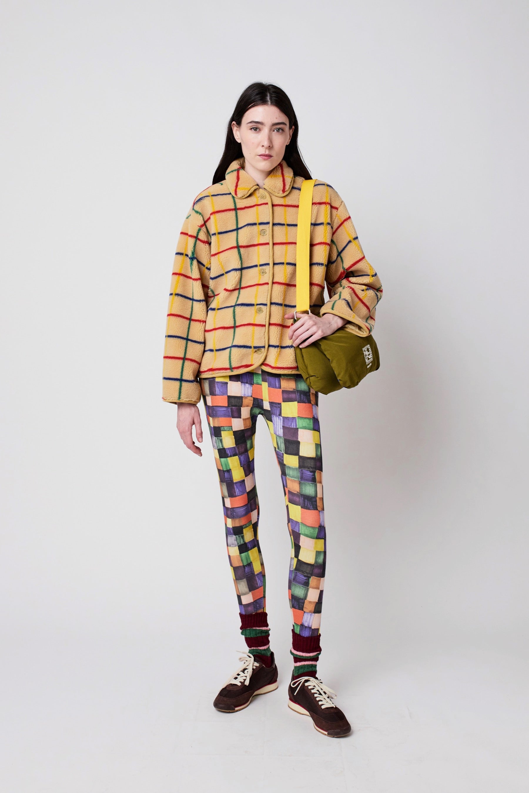 Color Striped Sherpa Jacket