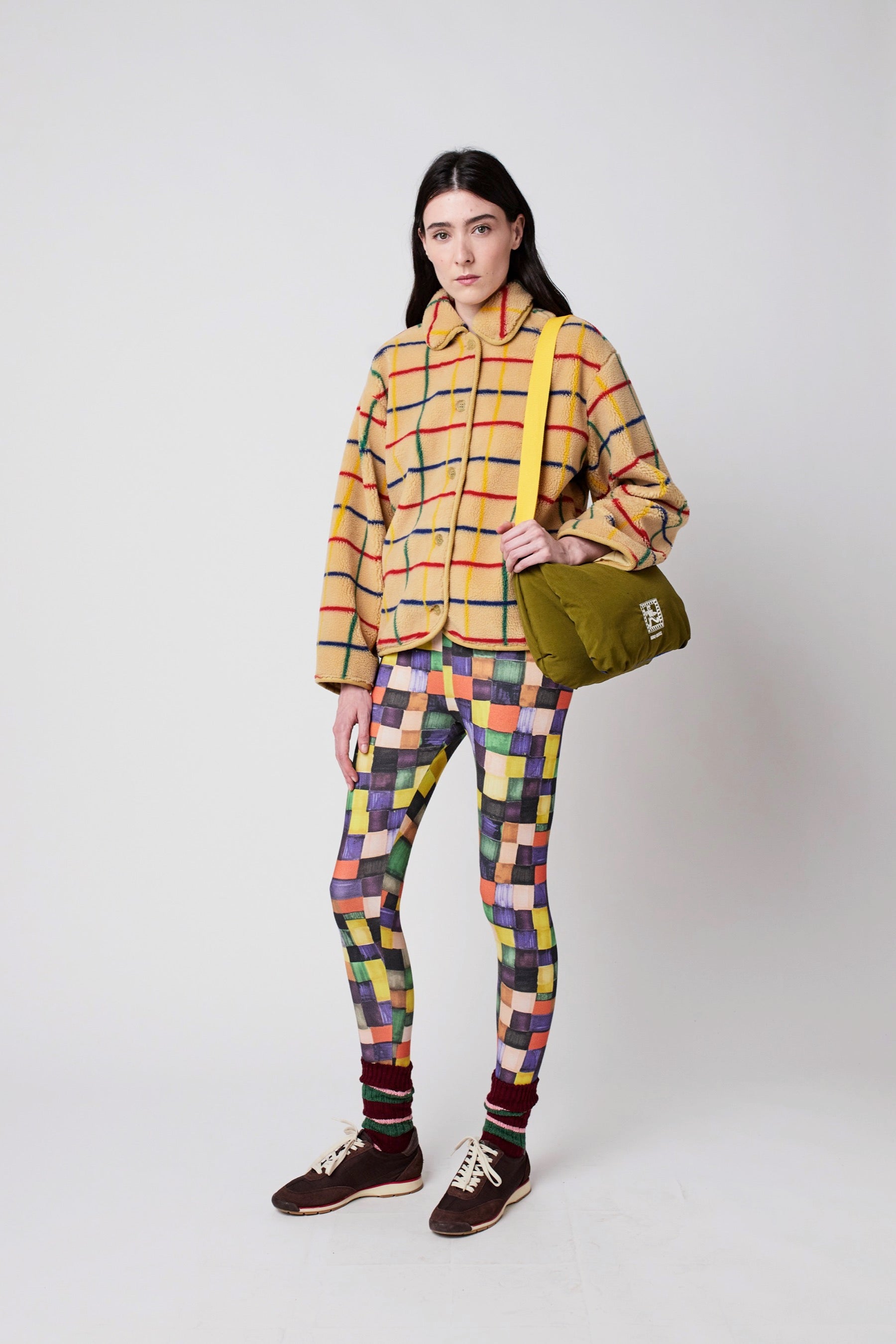 Color Striped Sherpa Jacket