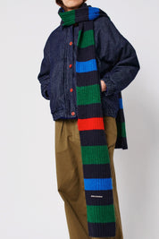 Striped Knit Scarf